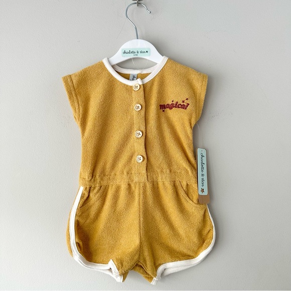 Charlotte & Star Terry Romper - Picture 1 of 6